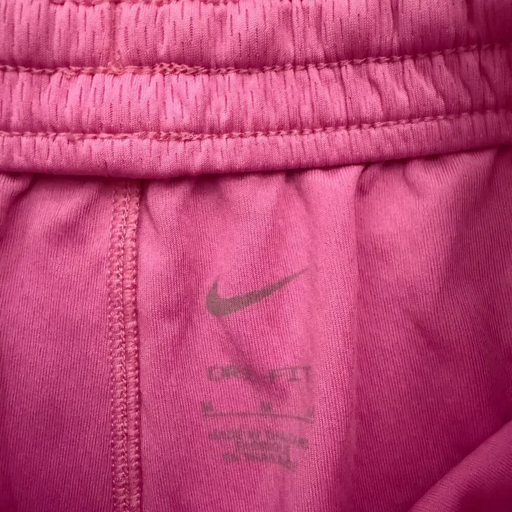 Nike Girls Medium 10-12 Pink Fly Shorts Pink Orange EUC